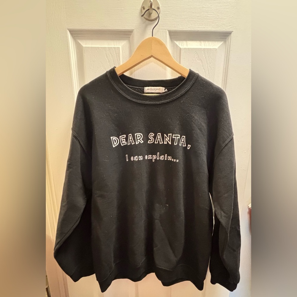 Black 'Dear Santa' Sweater
